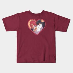 Heart Rat: Hooded Black Kids T-Shirt